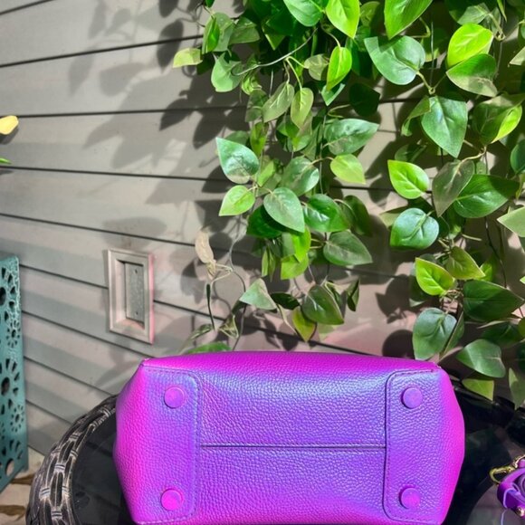 IRIDESCENT Fushia & MIRRORED Mauve Leather Medium Michael Kors Purse & Wallet - Picture 6 of 10